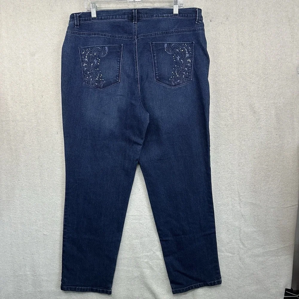 Gloria Vanderbilt Amanda Jeans Women's 16W Denim Stretch 2 Pairs - Picture 3 of 12